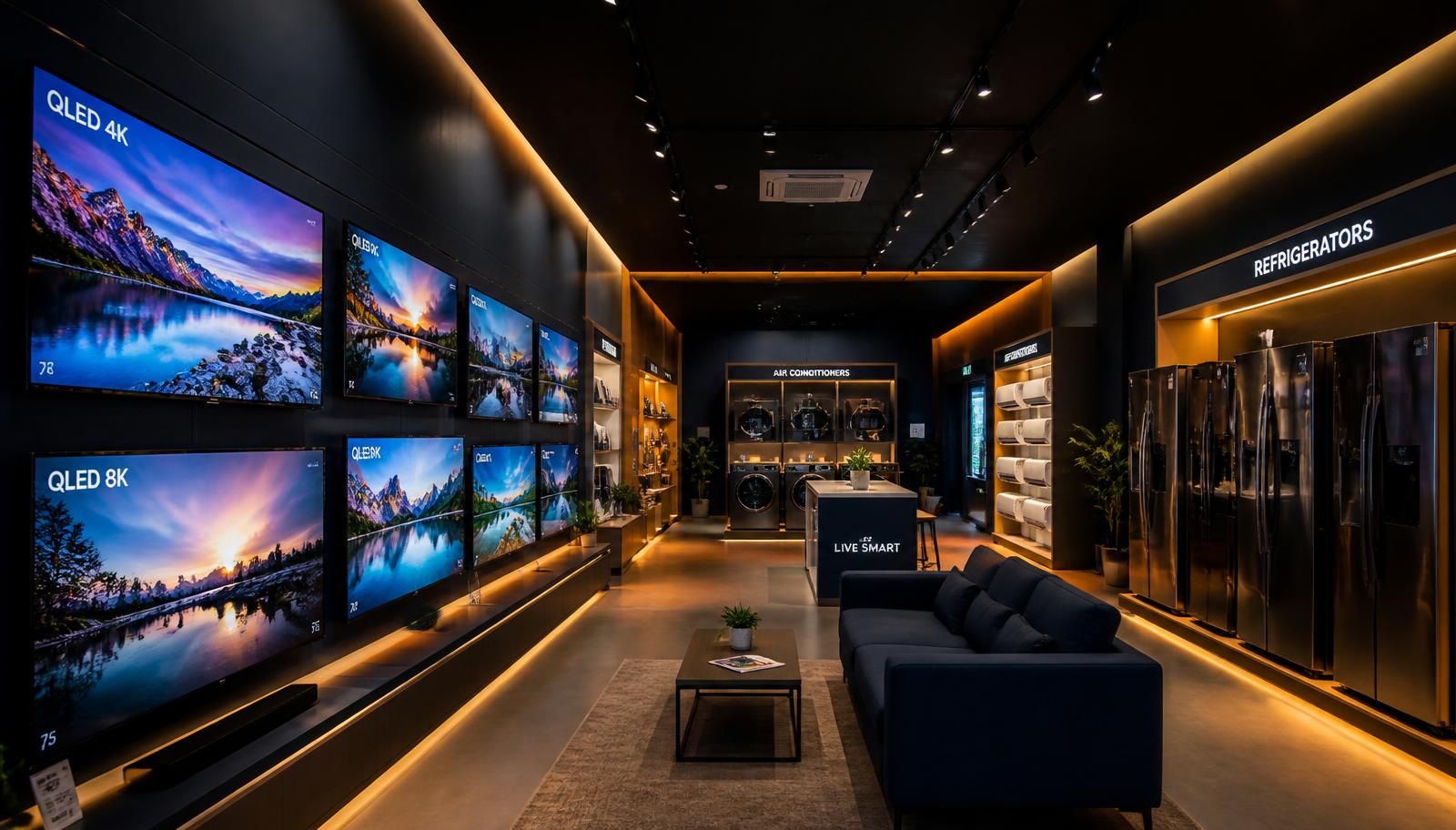 Interior of the PNV Traders showroom
